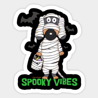 Funny Cute Halloween Mummy Spooky Vibes Sticker